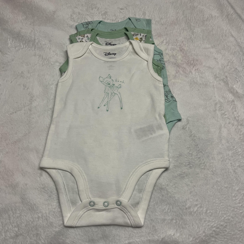 Bundle of 4 Disney Bambi Amazon Essential 12M Onsies NWOT